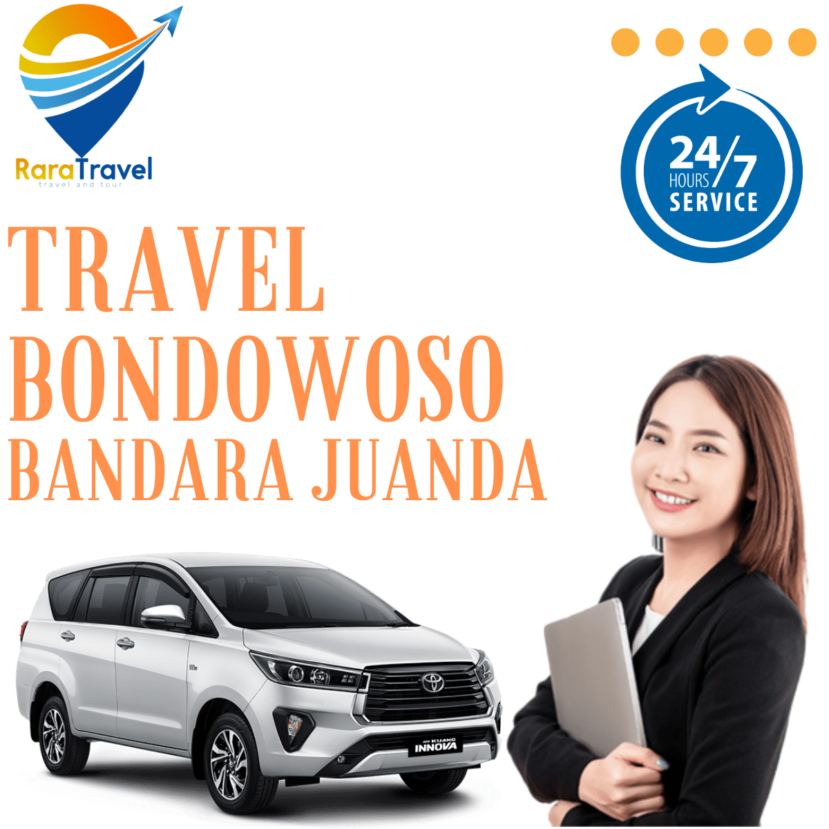 Travel Murah Bondowoso ke Bandara Juanda Hiace via Toll 24 Jam