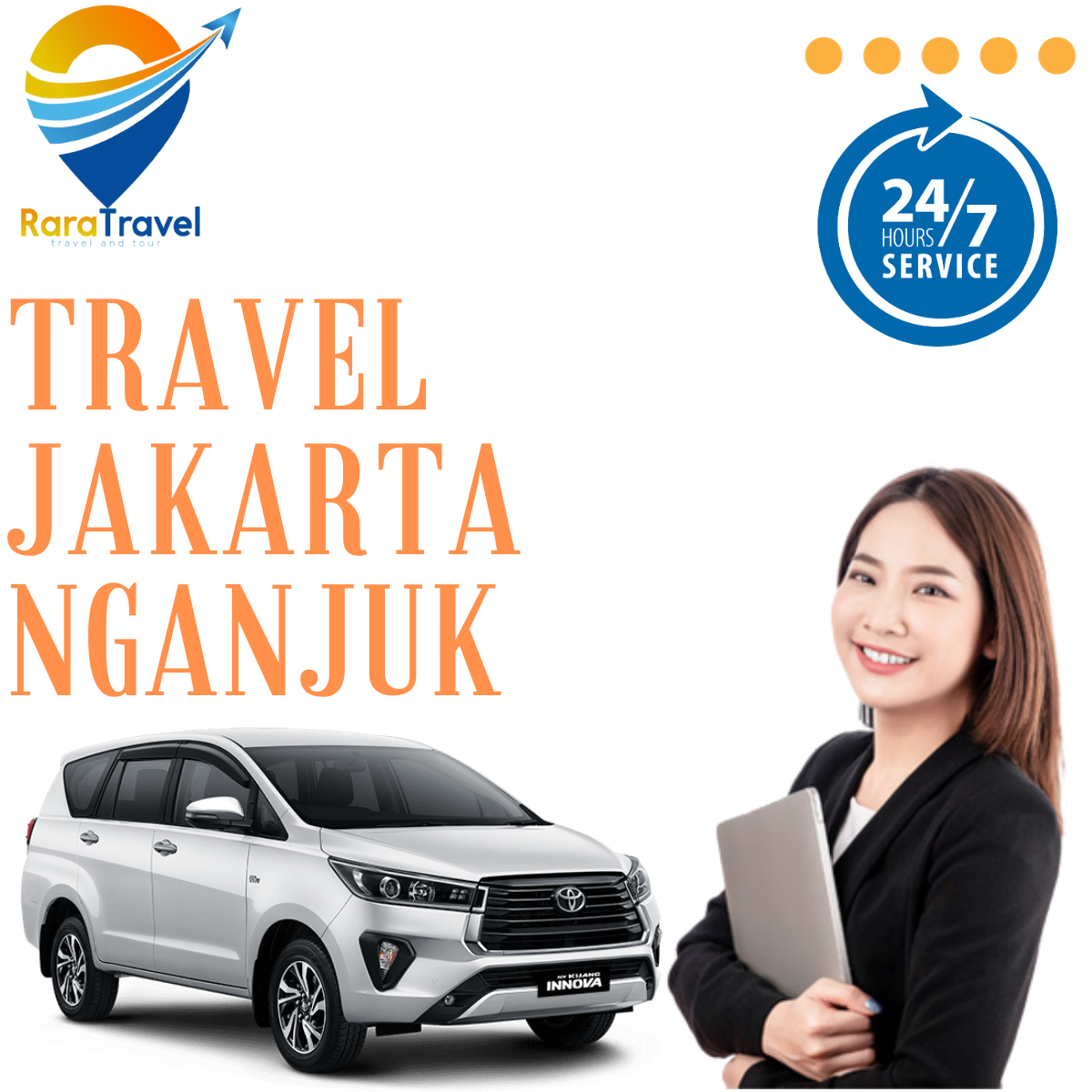 Travel Jakarta Nganjuk PP via TOLL Harga Tiket Murah Fasilitas Door to Door