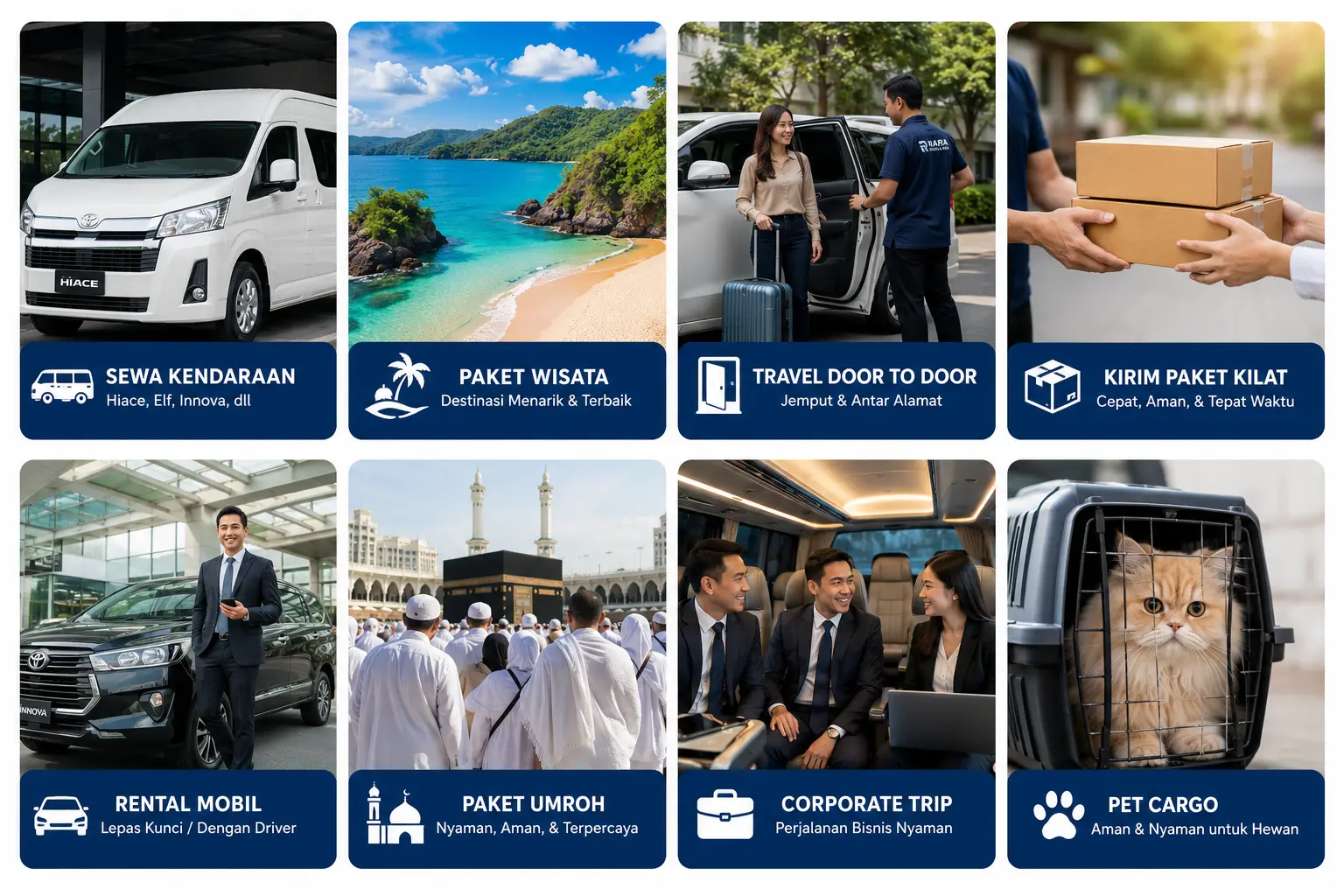 Layanan lengkap di Rara Travel & Tour