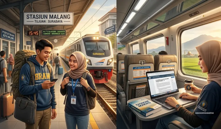 Mudik mahasiswa akhir pekan Malang Surabaya tanpa mengganggu tugas kuliah.