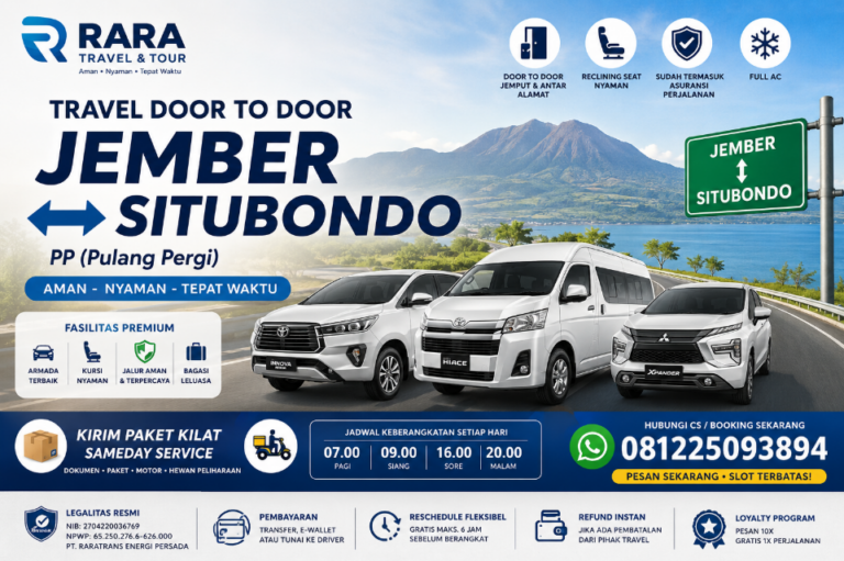 Travel Jember Situbondo (PP) Terpercaya | Rara Travel & Tour
