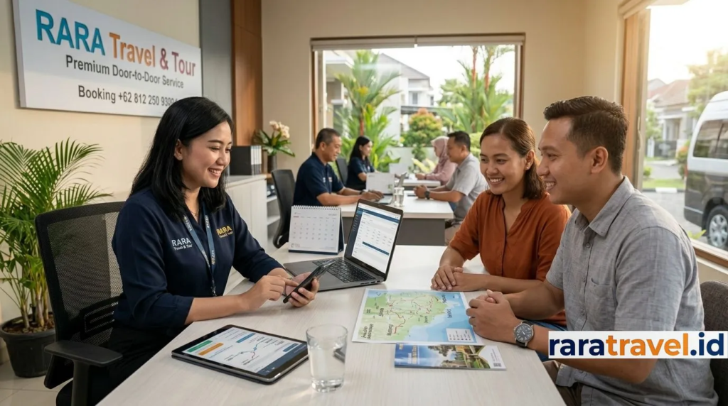 Layanan pemesanan tiket di Kantor Rara Travel & Tour