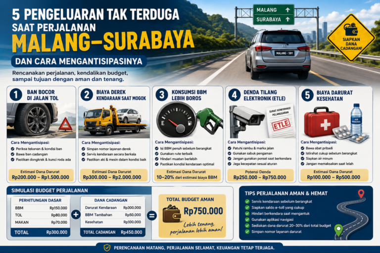 5 Pengeluaran Tak Terduga Saat Perjalanan Malang-Surabaya dan Cara Mengantisipasinya